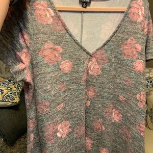 Torrid Skater dress soft grey floral print